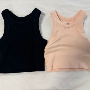 ALO Yoga Black and Peach Tank Tops
